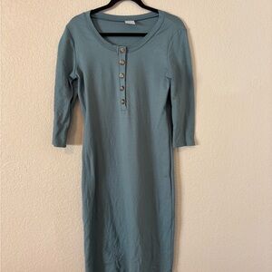 Lou Lou & Company Everyday Dress - Muted Teal - Nursing & Maternity